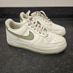 Nike Air Force 1 Low White with Sage Green Swoosh